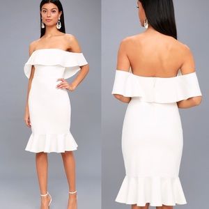 Lulu’s Off Shoulder Pep Hem Dress